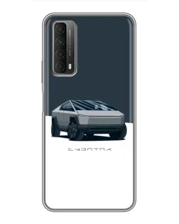 Чехол для Huawei P Smart 2021 с картинкой «Серебристый Cybertruck Tesla» Чехол для Huawei P Smart 2021 с картинкой «Серебристый Cybertruck Tesla»