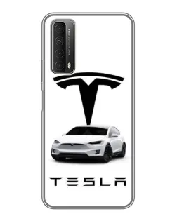 Чехол для Huawei P Smart 2021 с картинкой «Tesla White Style» Чехол для Huawei P Smart 2021 с картинкой «Tesla White Style»