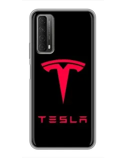 Чехол для Huawei P Smart 2021 с картинкой «Tesla Red Logo» Чехол для Huawei P Smart 2021 с картинкой «Tesla Red Logo»