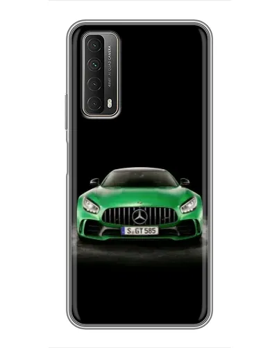 Чехол для Huawei P Smart 2021 с картинкой «Mercedes — неоновый лого»