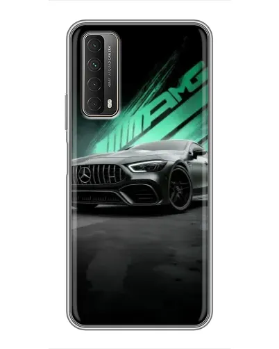 Чехол для Huawei P Smart 2021 с картинкой «Темный Mercedes AMG»