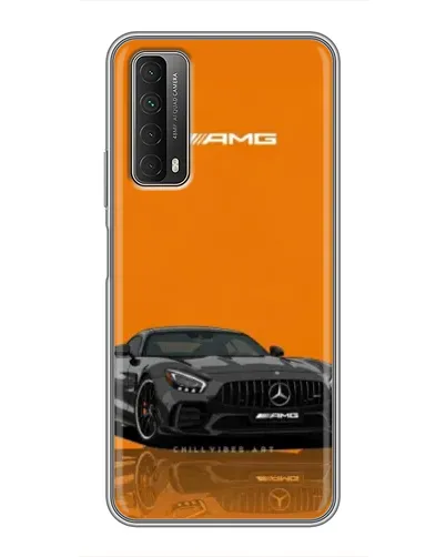 Чехол для Huawei P Smart 2021 с картинкой «Оранжевый Mercedes AMG»