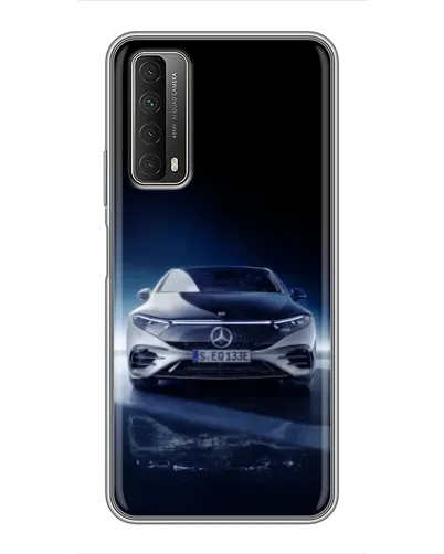 Чехол для Huawei P Smart 2021 с картинкой «Ночной Mercedes EQ»