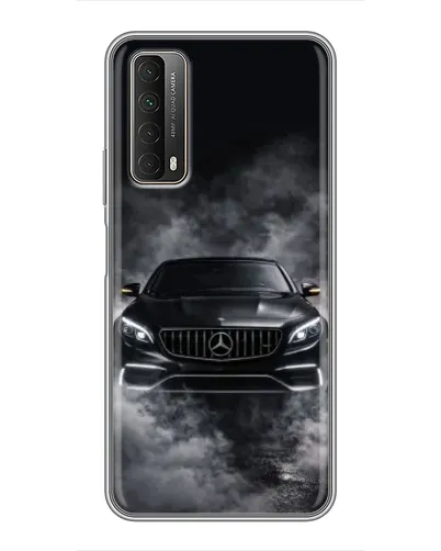 Чехол для Huawei P Smart 2021 с картинкой «Mercedes в дыму»