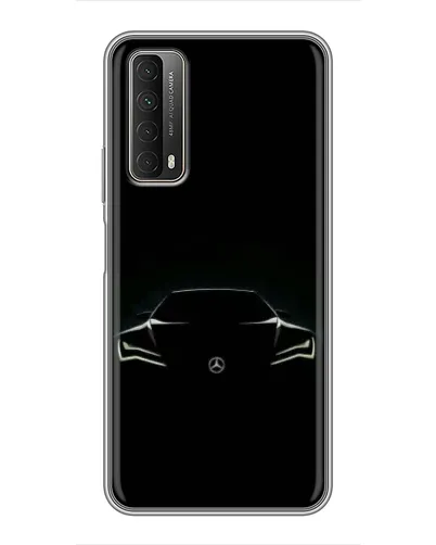 Чехол для Huawei P Smart 2021 с картинкой «Mercedes — силуэт авто» Чехол для Huawei P Smart 2021 с картинкой «Mercedes — силуэт авто»