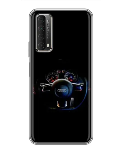 Чехол для Huawei P Smart 2021 с картинкой «Салон Audi — руль»