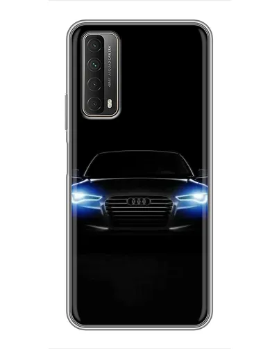 Чехол для Huawei P Smart 2021 с картинкой «Audi в неоне»