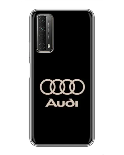 Чехол для Huawei P Smart 2021 с картинкой «Audi — золотой логотип»