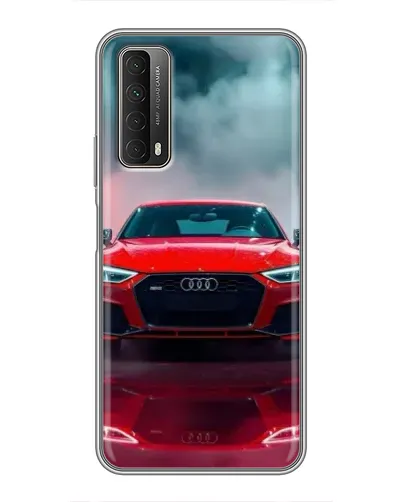 Чехол для Huawei P Smart 2021 с картинкой «Audi RS — красный стиль»