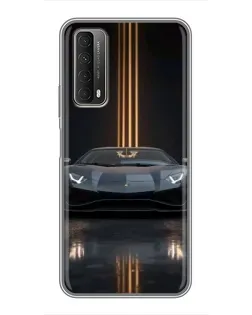 Чехол для Huawei P Smart 2021 с картинкой «Lamborghini золотые линии» Чехол для Huawei P Smart 2021 с картинкой «Lamborghini золотые линии»