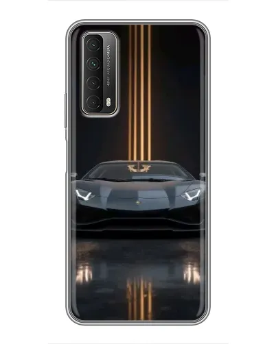 Чехол для Huawei P Smart 2021 с картинкой «Lamborghini золотые линии»