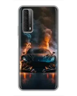 Чехол для Huawei P Smart 2021 с картинкой «Lamborghini дымная эстетика» Чехол для Huawei P Smart 2021 с картинкой «Lamborghini дымная эстетика»