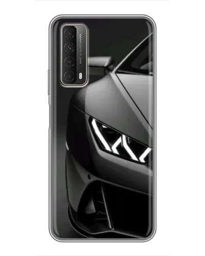 Чехол для Huawei P Smart 2021 с картинкой «Lamborghini фары детализация»