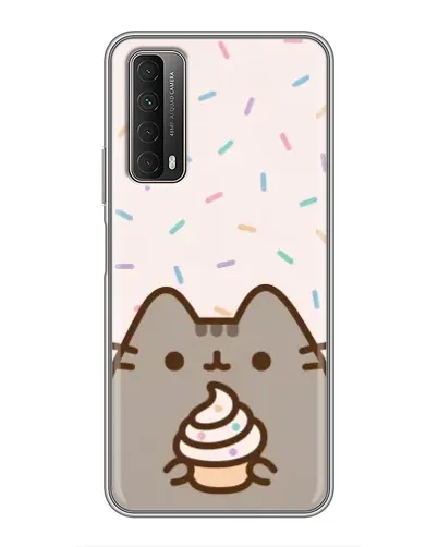 Чехол для Huawei P Smart 2021 с картинкой «Пушин с кексом» Чехол для Huawei P Smart 2021 с картинкой «Пушин с кексом»
