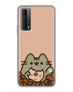 Чехол для Huawei P Smart 2021 с картинкой «Кофейный Пушин»