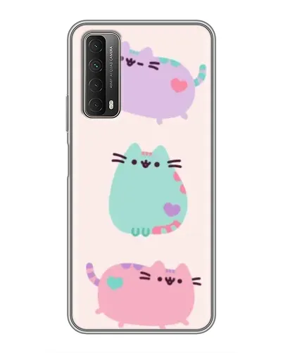 Чехол для Huawei P Smart 2021 с картинкой «Pusheen трио» Чехол для Huawei P Smart 2021 с картинкой «Pusheen трио»