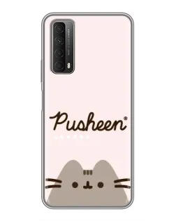 Чехол для Huawei P Smart 2021 с картинкой «Pusheen логотип»