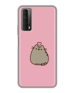 Чехол для Huawei P Smart 2021 с картинкой «Pusheen сердце»