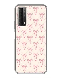 Чехол для Huawei P Smart 2021 с картинкой «Розовые бантики Coquette»