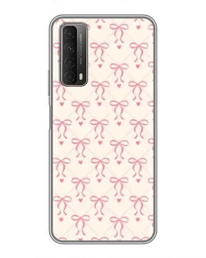 Чехол для Huawei P Smart 2021 с картинкой «Розовые бантики Coquette»