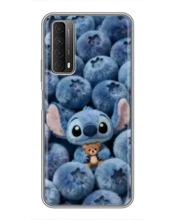 Чехол для Huawei P Smart 2021 с картинкой «Стич и голубика» Чехол для Huawei P Smart 2021 с картинкой «Стич и голубика»
