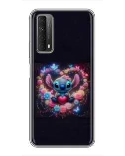 Чехол для Huawei P Smart 2021 с картинкой «Stitch в цветах» Чехол для Huawei P Smart 2021 с картинкой «Stitch в цветах»