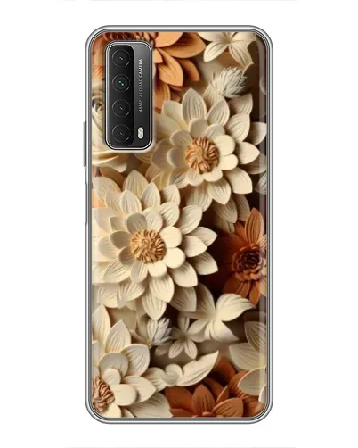 Чехол для Huawei P Smart 2021 с картинкой «Бежевый флористический декор»