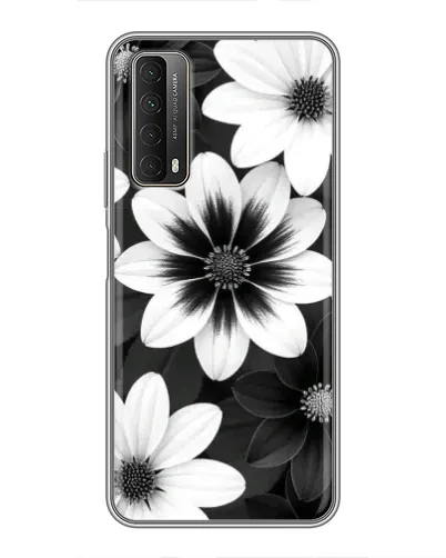 Чехол для Huawei P Smart 2021 с картинкой «Монохромные астры»