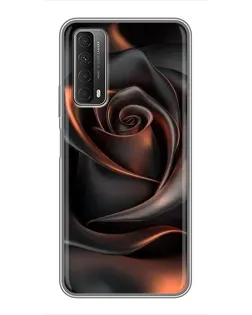 Чехол для Huawei P Smart 2021 с картинкой «Шелковая черная роза» Чехол для Huawei P Smart 2021 с картинкой «Шелковая черная роза»