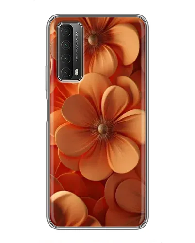 Чехол для Huawei P Smart 2021 с картинкой «Оранжевый макро цветок»