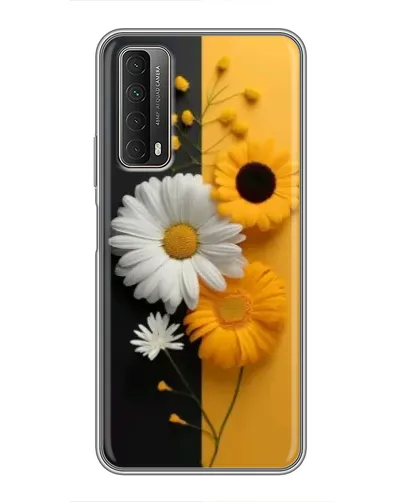 Чехол для Huawei P Smart 2021 с картинкой «Подсолнух и ромашка»