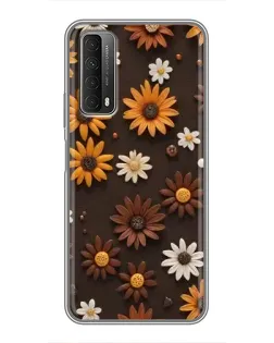 Чехол для Huawei P Smart 2021 с картинкой «Узор из маленьких подсолнухов» Чехол для Huawei P Smart 2021 с картинкой «Узор из маленьких подсолнухов»