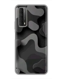 Чехол для Huawei P Smart 2021 с картинкой «Темный абстрактный камуфляж» Чехол для Huawei P Smart 2021 с картинкой «Темный абстрактный камуфляж»