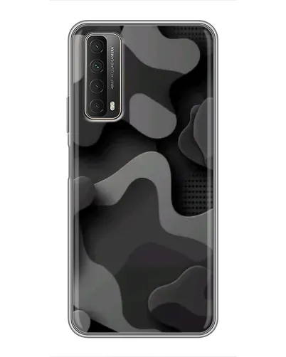 Чехол для Huawei P Smart 2021 с картинкой «Темный абстрактный камуфляж»