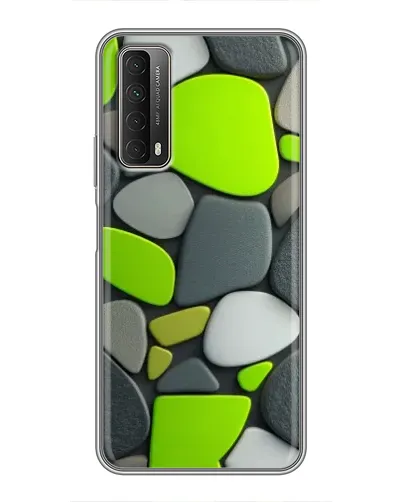 Чехол для Huawei P Smart 2021 с картинкой «Яркая неоновая галька»