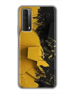 Чехол для Huawei P Smart 2021 с картинкой «Золотые осколки геометрии»