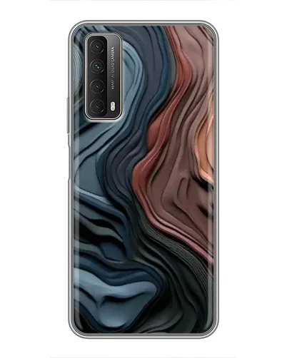 Чехол для Huawei P Smart 2021 с картинкой «Цветные волны каньона»