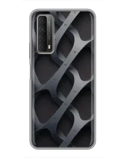 Чехол для Huawei P Smart 2021 с картинкой «Объемное серое плетение»