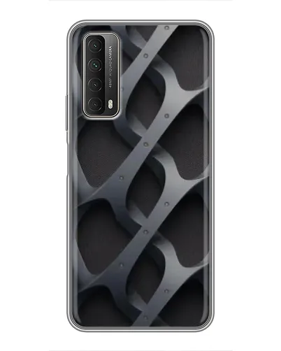 Чехол для Huawei P Smart 2021 с картинкой «Объемное серое плетение»