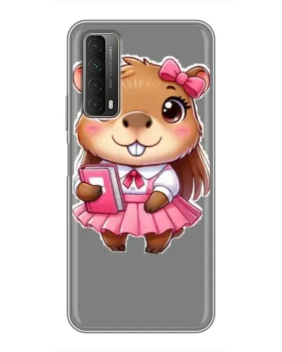 Чехол для Huawei P Smart 2021 с картинкой «Девочка капибара»