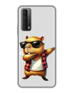 Чехол для Huawei P Smart 2021 с картинкой «Капибара рэпер даб» Чехол для Huawei P Smart 2021 с картинкой «Капибара рэпер даб»