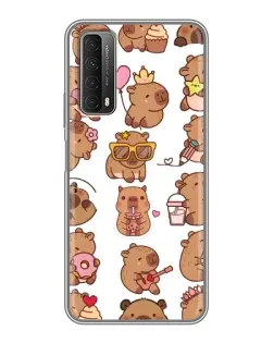 Чехол для Huawei P Smart 2021 с картинкой «Стикерпак с капибарами» Чехол для Huawei P Smart 2021 с картинкой «Стикерпак с капибарами»