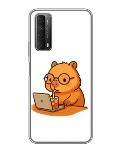 Чехол для Huawei P Smart 2021 с картинкой «Капибара с ноутбуком» Чехол для Huawei P Smart 2021 с картинкой «Капибара с ноутбуком»