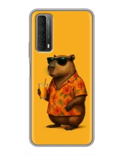 Чехол для Huawei P Smart 2021 с картинкой «Капибара на отдыхе» Чехол для Huawei P Smart 2021 с картинкой «Капибара на отдыхе»