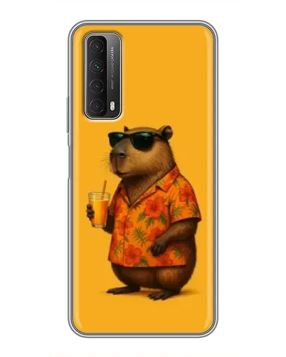 Чехол для Huawei P Smart 2021 с картинкой «Капибара на отдыхе»