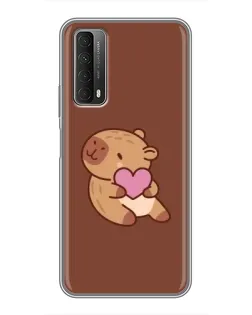 Чехол для Huawei P Smart 2021 с картинкой «Капибара с сердцем» Чехол для Huawei P Smart 2021 с картинкой «Капибара с сердцем»