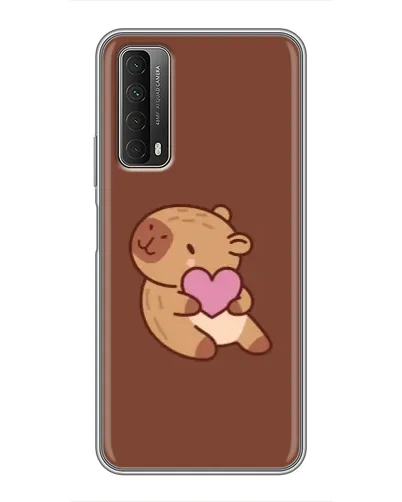 Чехол для Huawei P Smart 2021 с картинкой «Капибара с сердцем»