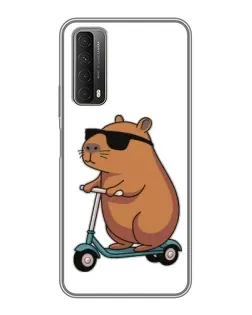 Чехол для Huawei P Smart 2021 с картинкой «Капибара на самокате» Чехол для Huawei P Smart 2021 с картинкой «Капибара на самокате»