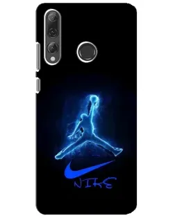 Чехол для Huawei P Smart Plus 2019 с картинкой «Jordan Neon Blue»