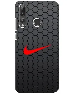 Чехол для Huawei P Smart Plus 2019 с картинкой «Nike — карбоновая сетка»